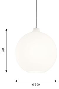 Louis Poulsen Wohlert suspendată sticlă Ø 30 cm, reglabil, Alb, Camera de zi / sufragerie, Sticlă, Design