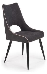 Scaun K369, gri inchis/negru, stofa clasica/otel, 48x58x92 cm