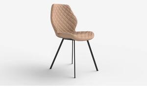Scaun K360 bej/negru, stofa clasica/metal, 51x64x90 cm