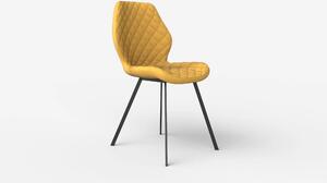 Scaun K360 galben mustar, stofa clasica/metal, 61x64x90 cm