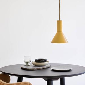 FRANDSEN Lampă suspendată Lyss, maro deschis, metal, Ø 18 cm, E27, reglabil, Camera de zi / sufragerie, Metal, Design