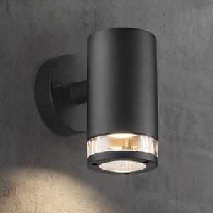 Nordlux Aplică de exterior Birk, un flux, negru, Negru, Metal, Modern