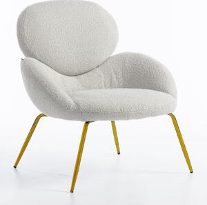 HR2045 Scaun Gri Boucle cu Bază Aurie