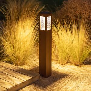 Les Jardins LED lumina solară Calea de lumină Tradition senzor Corten 90cm, reglabil, Maro / Rugină, Metal, Modern, Lumini solare