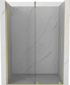 Mexen Velar uși pentru duș glisante 140 cm, transparente, aurii mat periat - 871-140-000-01-55
