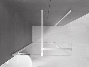 Mexen Velar cabină de duș extensibilă 90 x 70 cm, transparent, albă - 871-090-070-01-20