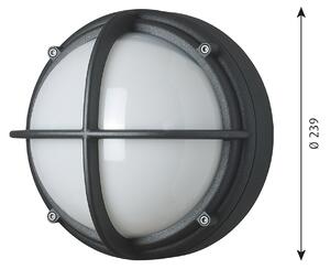 Louis Poulsen Lampă de exterior Skot, grafit/opal, IP66, Negru, Metal, Design