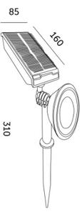 Lampă solară LED LANCE LED/3,7V 6000K IP44 1500 mAh