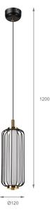 Lustră pe cablu BONNIE LED/15W/230V 3000K, negru