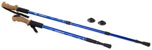 Bastoane de nordic walking cu mâner din plută, albastru