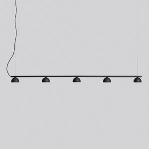 Northern Blush lampă susp. LED, 5 becuri, negru, reglabil, Negru, Camera de zi / sufragerie, Metal, Design