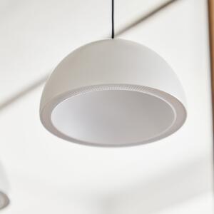 LOOM DESIGN Lampă suspendată LED Curve, albă, aluminiu, Ø 14 cm, reglabil, Alb, Camera de zi / sufragerie, Aluminiu, Modern