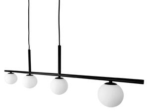 Dyberg Larsen Lampă suspendată Alice, negru, metal, 4 becuri., reglabil, Negru, Camera de zi / sufragerie, Metal, Design