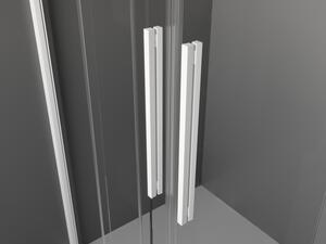 Mexen Velar Duo cabină de duș extensibilă 80 x 80 cm, transparent, albă - 871-080-080-02-20