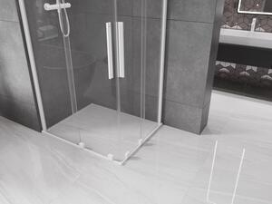 Mexen Velar Duo cabină de duș extensibilă 90 x 80 cm, transparent, albă - 871-090-080-02-20