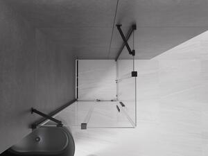 Mexen Velar Duo cabină de duș extensibilă 80 x 80 cm, transparent, neagră - 871-080-080-02-70