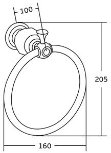 Mexen Estela cuier pentru prosop, Roz-auriu - 7011532-60