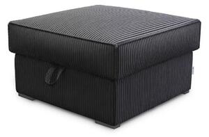 Taburet negru SMART COSARO cu spatiu de depozitare 65x65 cm