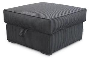 Taburet gri inchis SMART COSARO cu spatiu de depozitare 65x65 cm