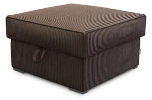 Taburet maro inchis SMART COSARO cu spatiu de depozitare 65x65 cm