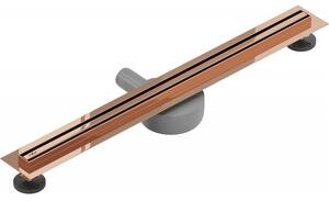 Mexen Flat 360° Slim scurgere liniară rotativă 60 cm, Roz-auriu - 1641060