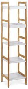 Raft din bambus 5 rafturi, 128 cm