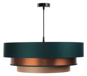 Lustr TRINITI 1xE27/60W/230V verde/cupru pe cablu