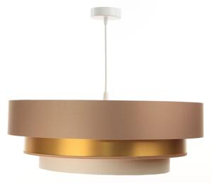 Lustr TRINITI 1xE27/60W/230V bej/zl ațâțat pe cablu