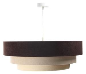 Lustr TRINITI 1xE27/60W/230V pe cablu, maro/bej/auriu