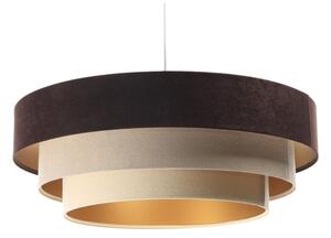 Lustr TRINITI 1xE27/60W/230V pe cablu, maro/bej/auriu