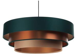 Lustr TRINITI 1xE27/60W/230V verde/cupru pe cablu