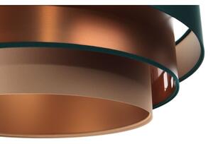 Lustr TRINITI 1xE27/60W/230V verde/cupru pe cablu
