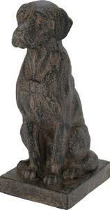 Sculptură de grădină Câine așezat, 30 x 20 x h.47,5 cm, MGO