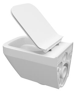Vas de WC Cersanit Crea pătrat suspendat cu scaun CleanOn, alb, S701-213