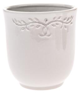 Capac pentru oală ceramică Ramillete alb, 13 x 14cm