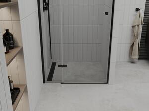 Mexen Roma ușa de duș cu balamale 70 cm, transparent, Neagră - 854-070-000-70-00