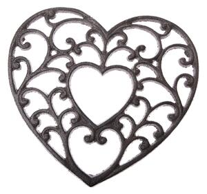 Covoraș din fontă Heart, negru