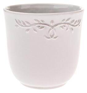 Capac pentru oală ceramică Ramillete alb, 13 x 12,6 cm