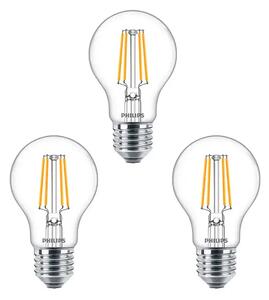 3-pack Bec LED 4W (470lm) Filament E27 - Philips