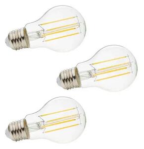 3-pack Bec LED 7W (806lm) Filament E27 Clear - Lindby