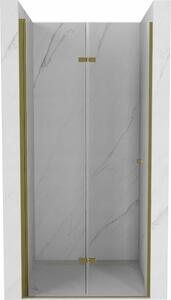 Mexen Lima uși de duș pliabile 80 cm, transparente, aurii - 856-080-000-50-00