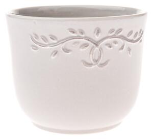 Capac pentru oală ceramică Ramillete alb, 12 x 10cm