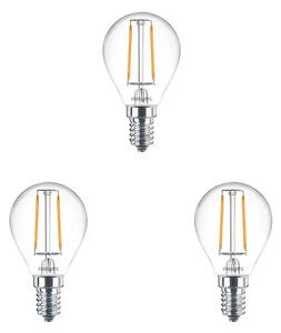 3-pack Bec LED 2W (250lm) Coroană E14 - Philips