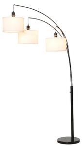 Lampa de Podea HOMCOM cu 3 Lumini si Brate Flexibile Baza din Marmura Inaltime 205cm | Aosom RO