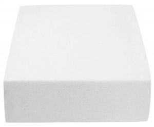 Cearșaf Jersey alb cu elastic pentru copii, 60x120 cm