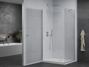 Mexen Pretoria cabină de duș cu balamale 70 x 90 cm, transparent, Crom + cadă de duș Flat - 852-070-090-01-00-4010