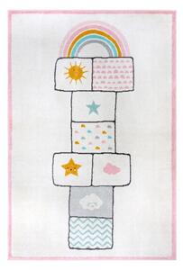 Covor pentru copii alb-roz 160x235 cm Bouncy – Hanse Home