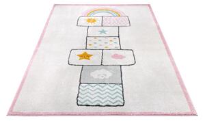 Covor pentru copii alb-roz 120x170 cm Bouncy – Hanse Home