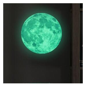Autocolant fosforescent Ambiance Real Moon, ⌀ 30 cm