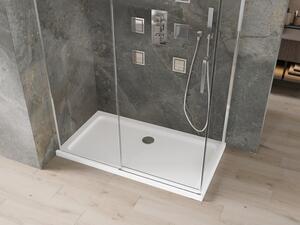Mexen Omega cabină de duș extensibilă 130 x 70 cm, transparent, Crom + cadă de duș Flat - 825-130-070-01-00-4010